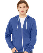 Heather True Royal Sponge Fleece Full-Zip Hoodie - 3739