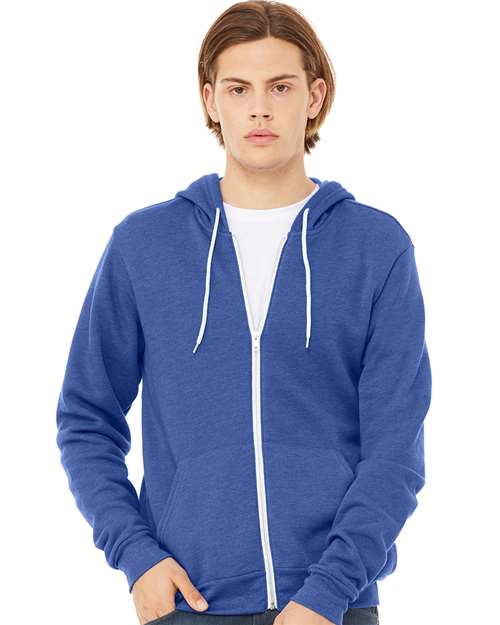 Heather True Royal Sponge Fleece Full-Zip Hoodie - 3739