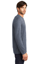 Heathered Navy District Perfect Weight Long Sleeve Tee. DT105
