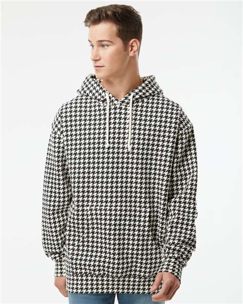 Houndstooth Heavyweight Hooded Sweatshirt - IND4000