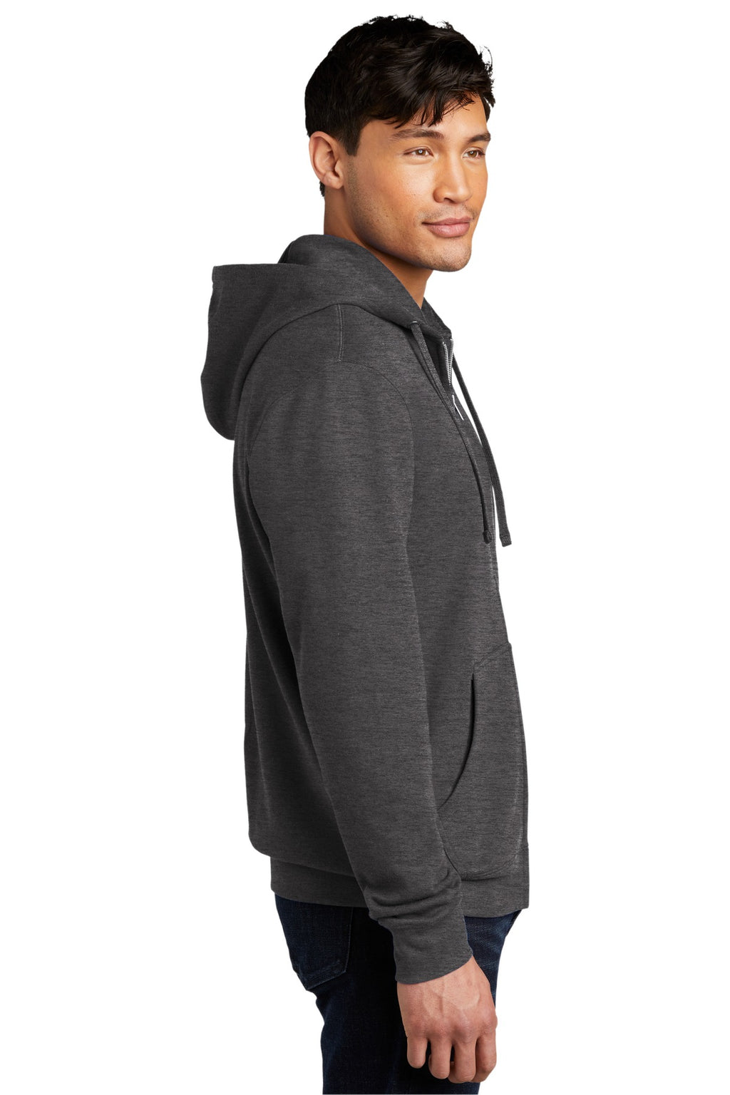 Ht Charcoal District V.I.T. Fleece Full-Zip Hoodie DT6102