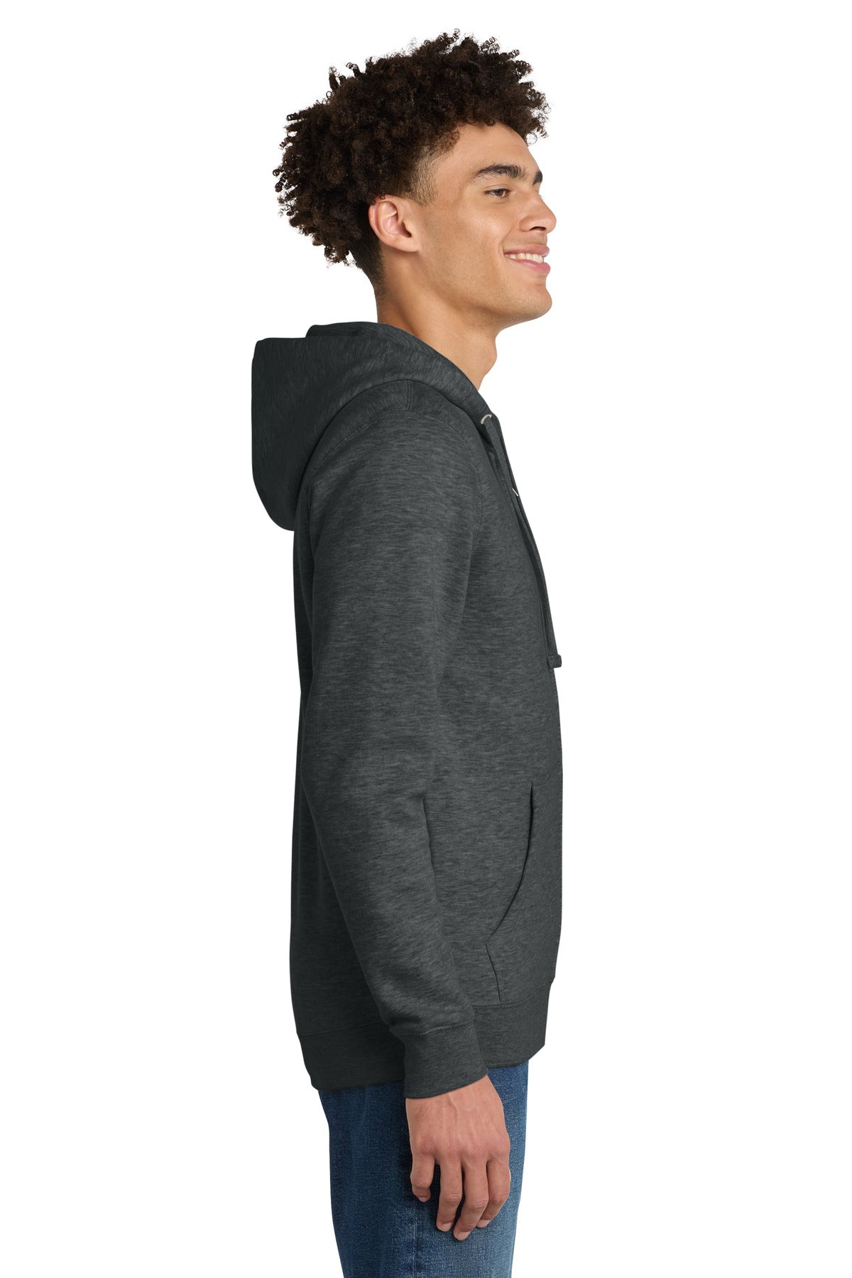 Ht Charcoal District V.I.T. Fleece Full-Zip Hoodie DT6102