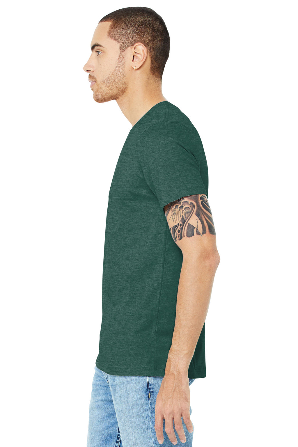 Ht Forest BELLA+CANVAS Unisex Heather CVC Short Sleeve Tee. BC3001CVC
