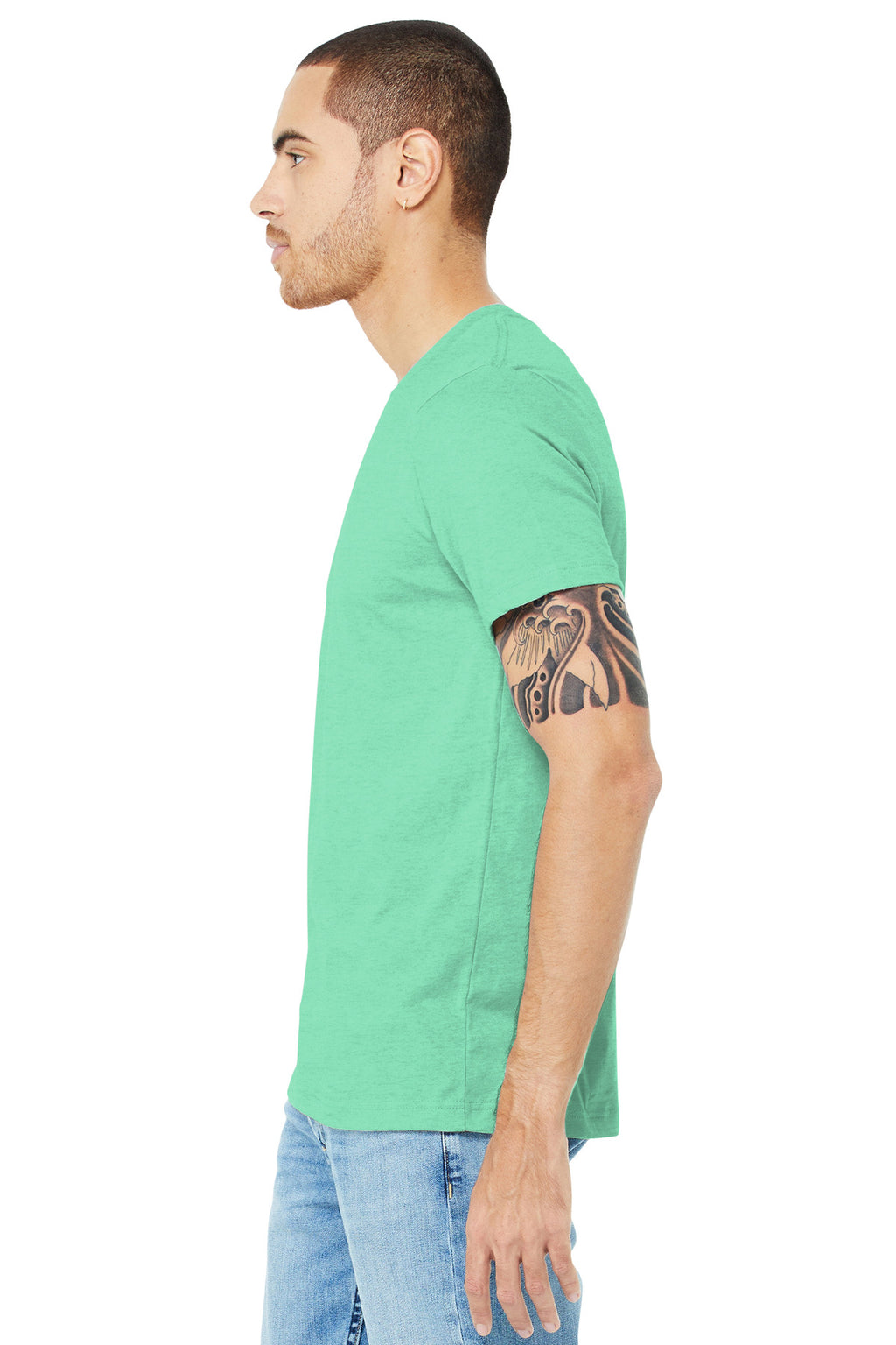 Ht Prm Mint BELLA+CANVAS Unisex Heather CVC Short Sleeve Tee. BC3001CVC