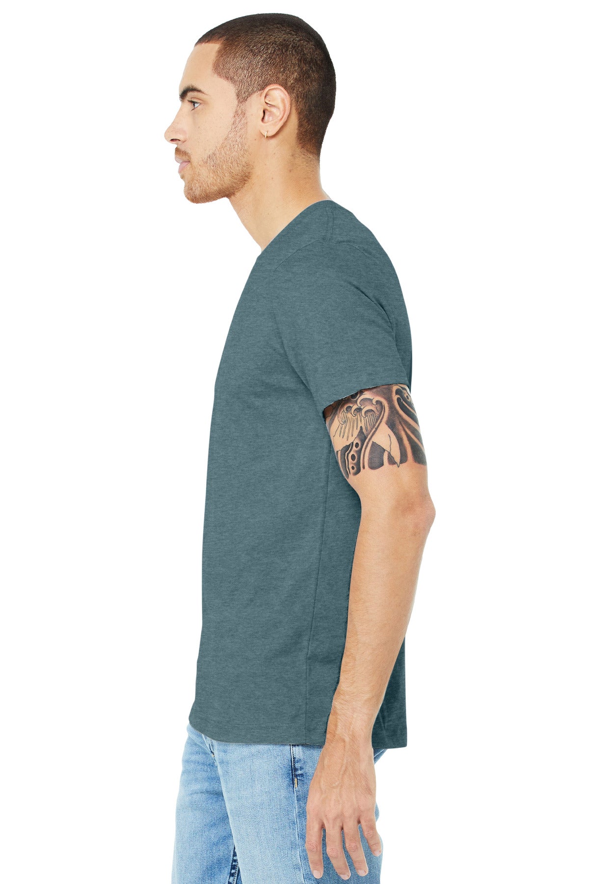 Ht Slate BELLA+CANVAS Unisex Heather CVC Short Sleeve Tee. BC3001CVC