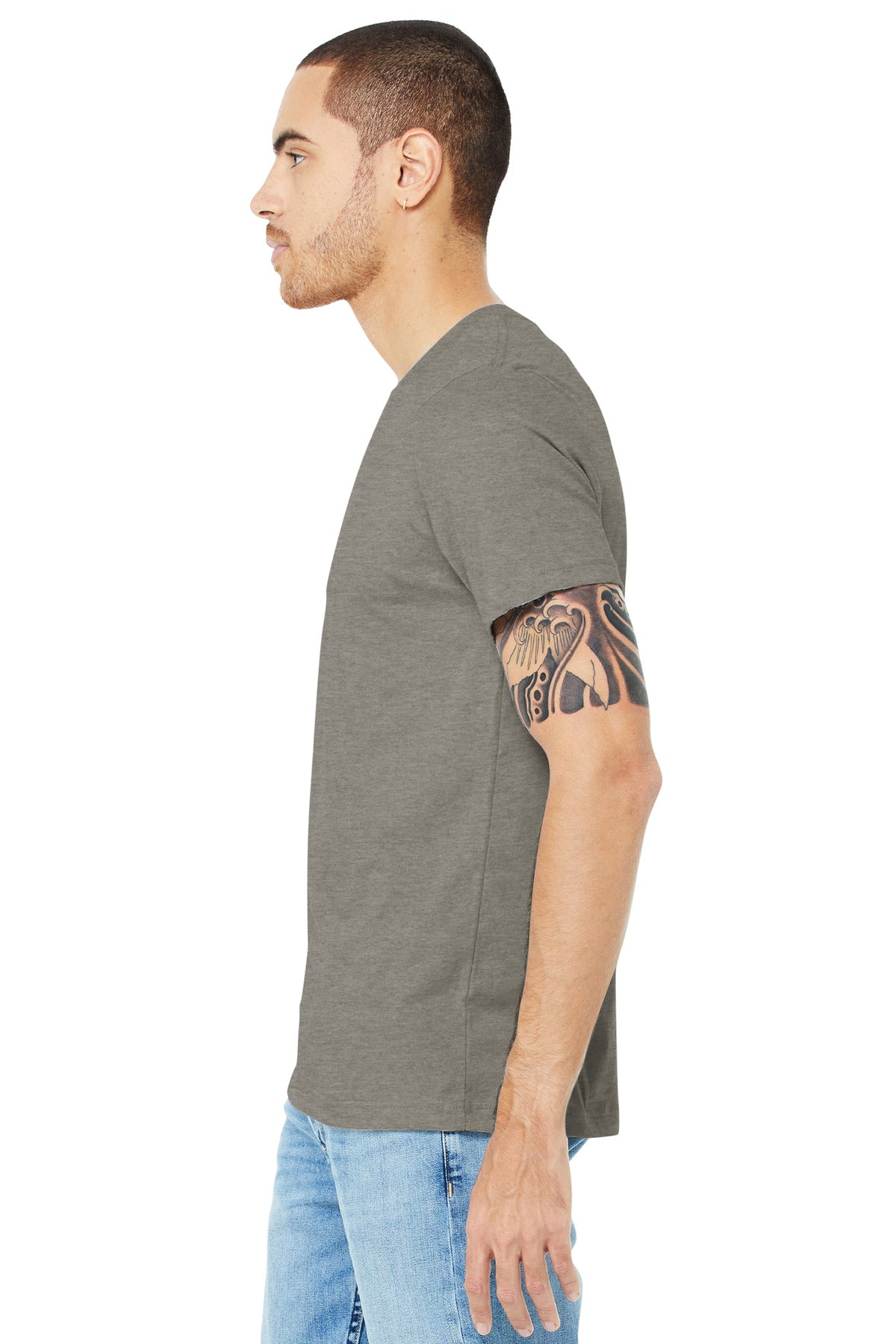 Ht Stone BELLA+CANVAS Unisex Heather CVC Short Sleeve Tee. BC3001CVC