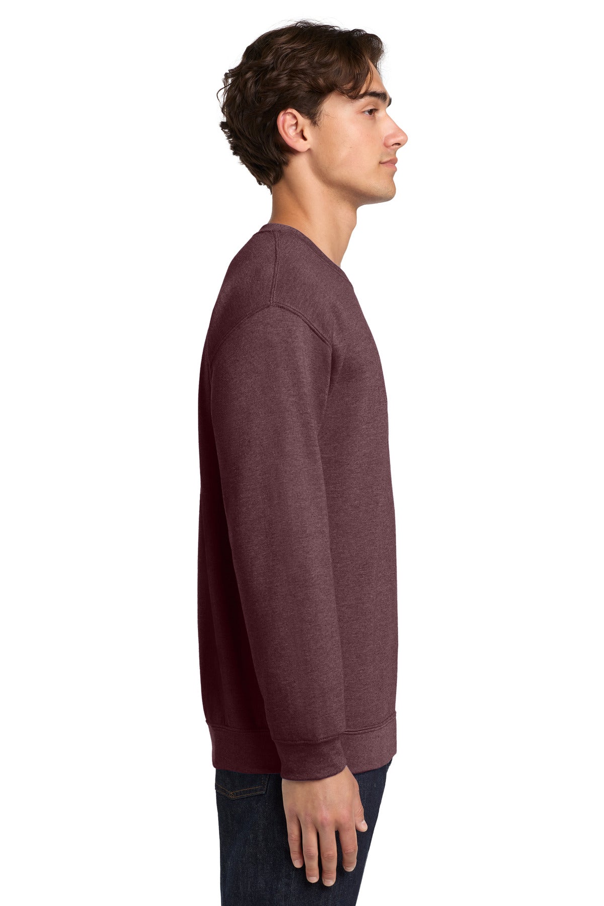 HtDkMaroon Gildan Heavy Blend Crewneck Sweatshirt. 18000