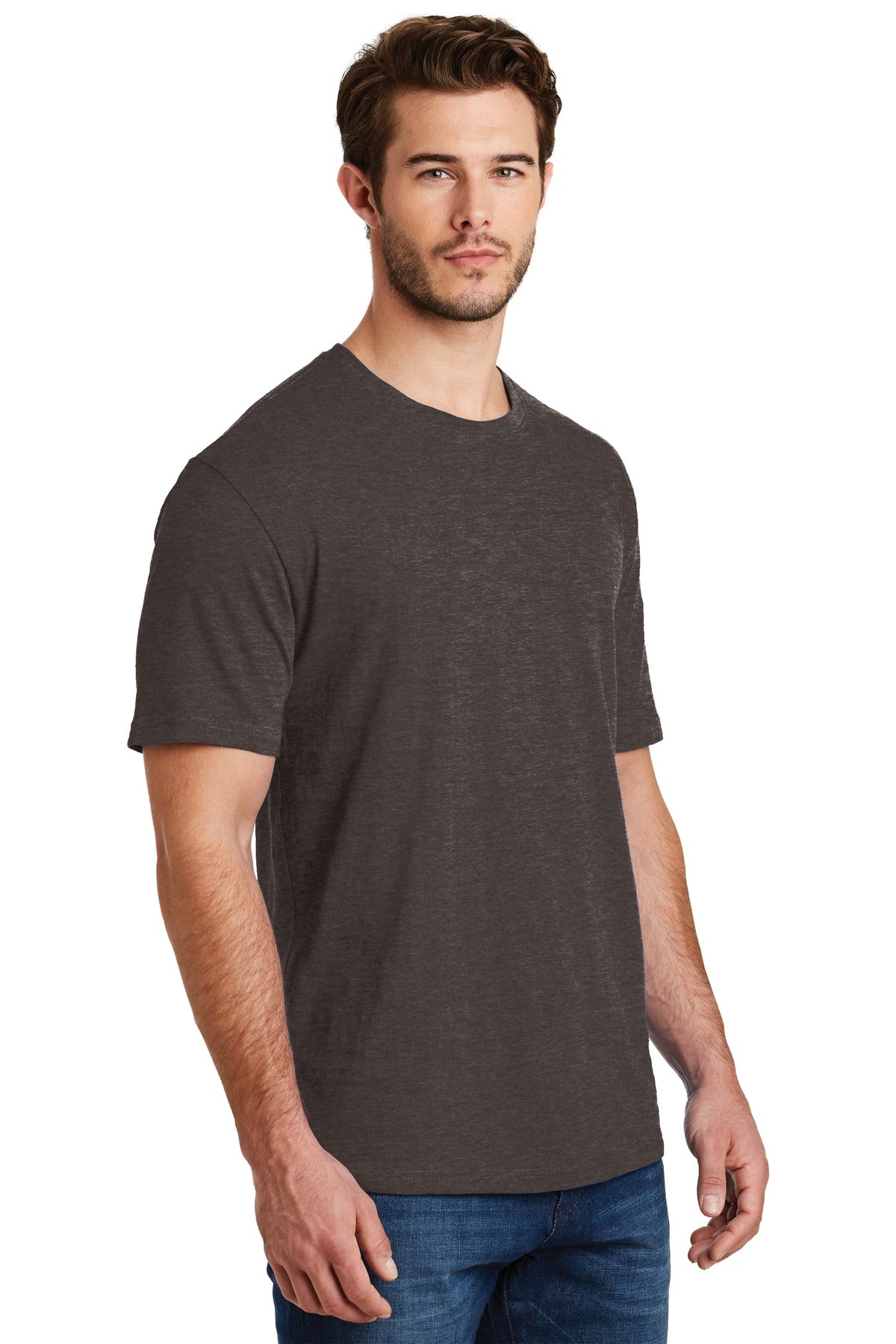 Hthr Brown District Perfect Blend CVC Tee. DM108