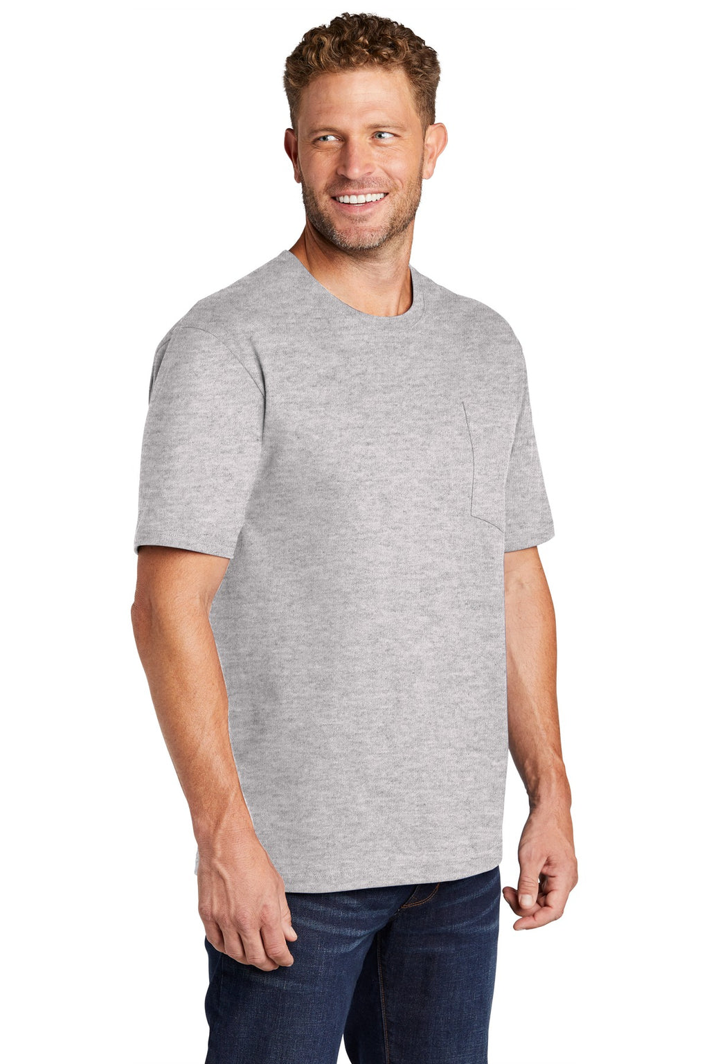 Hthr Grey CornerStone Workwear Pocket Tee CS430