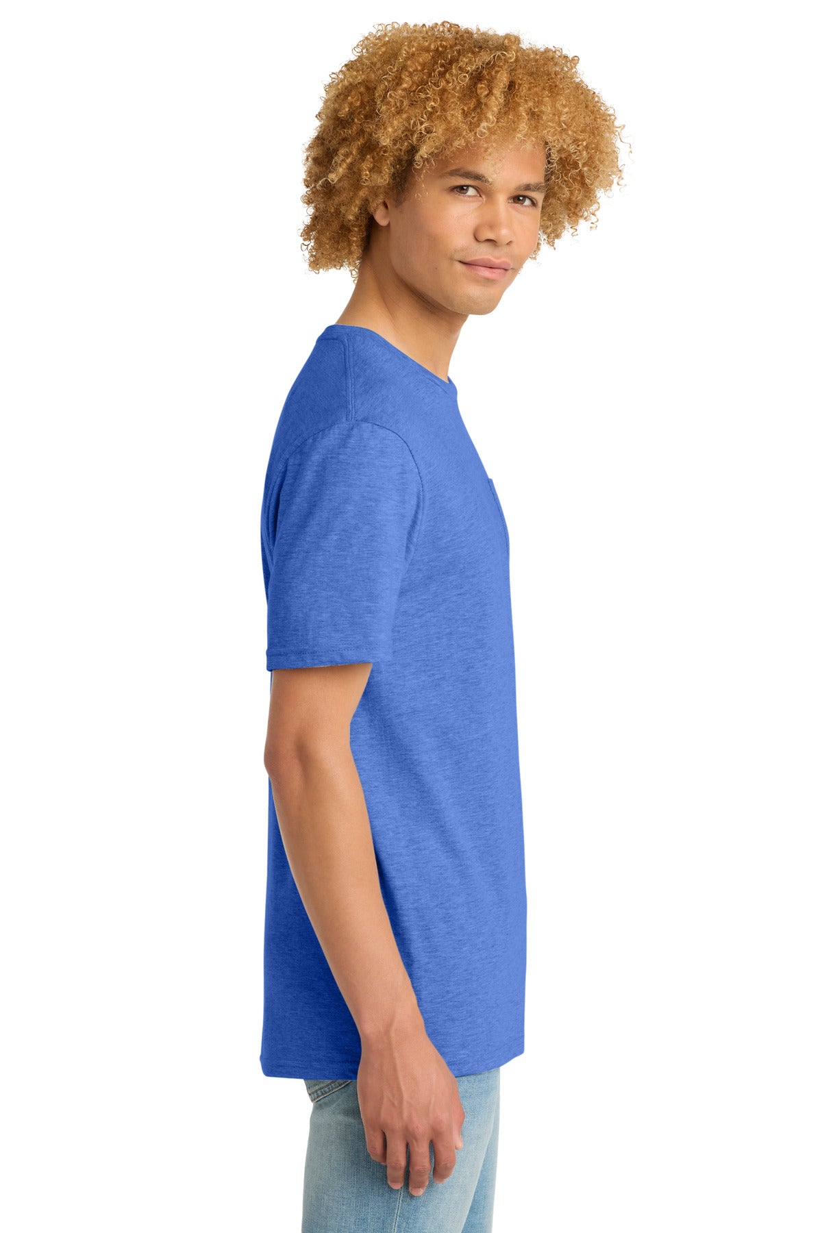 Hthr Royal District Very Important Tee with Pocket. DT6000P