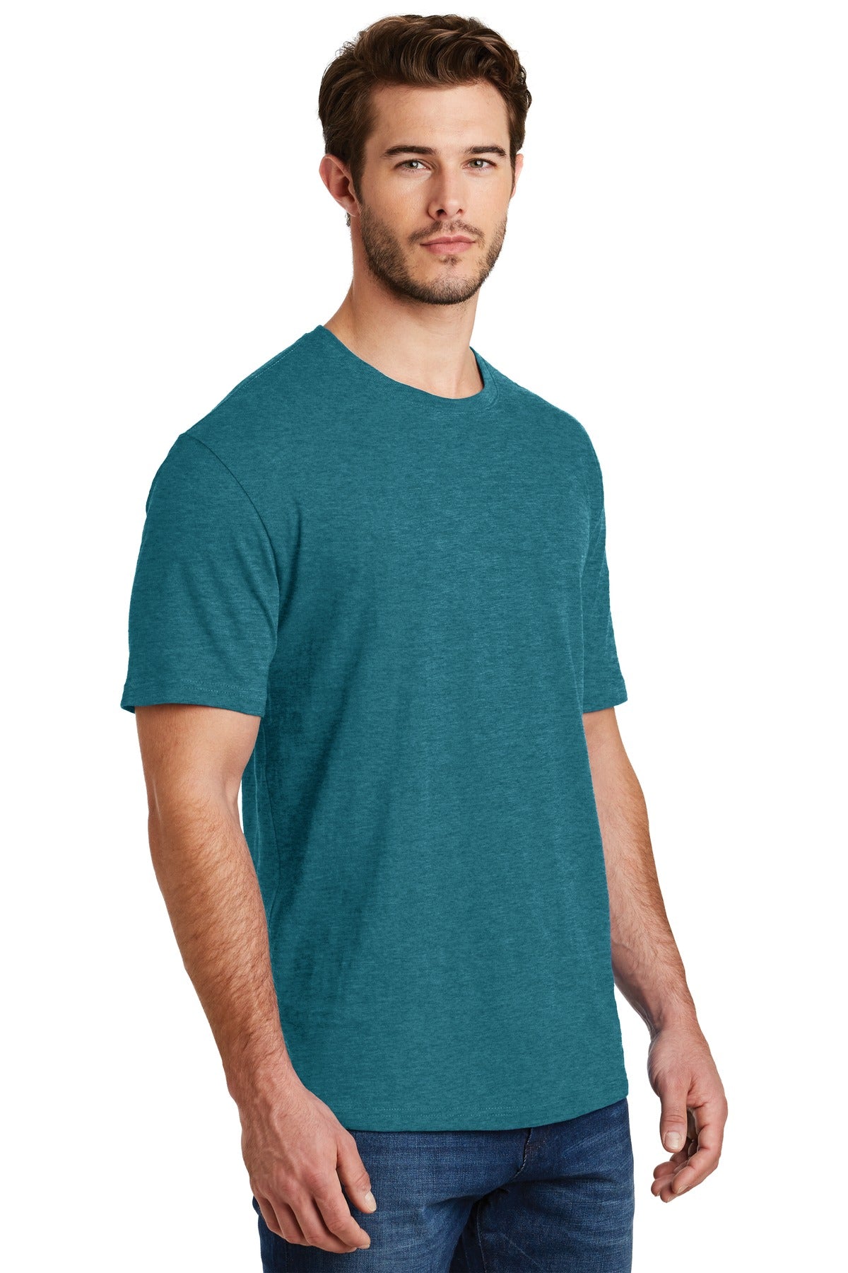 Hthr Teal District Perfect Blend CVC Tee. DM108