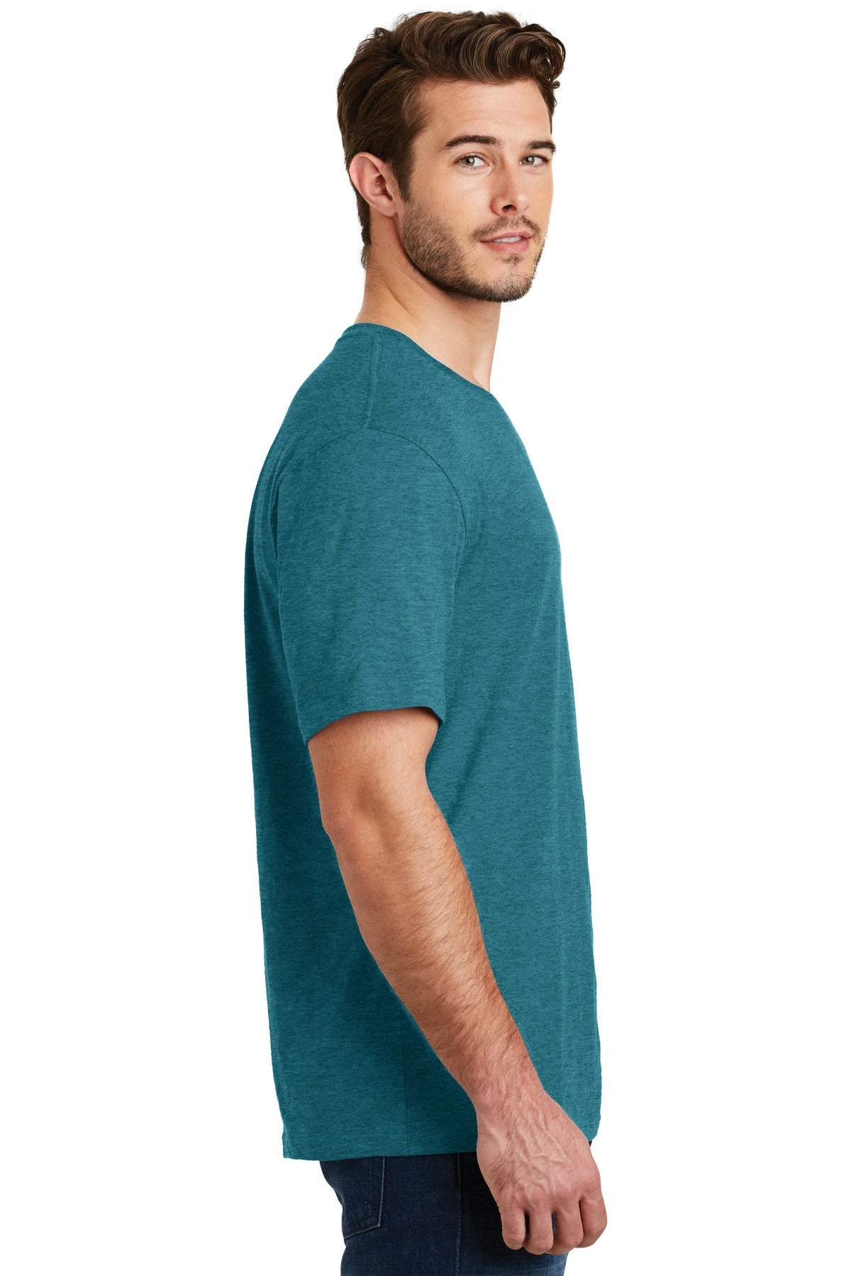 Hthr Teal District Perfect Blend CVC Tee. DM108