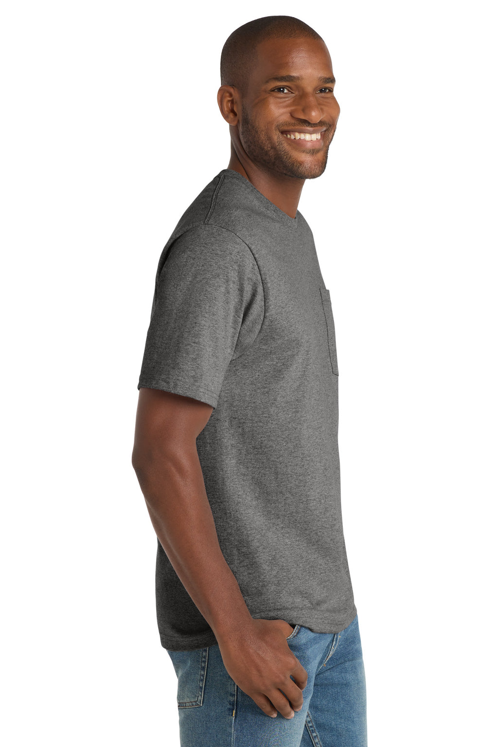 Hthrd Charcoal CornerStone Workwear Pocket Tee CS430