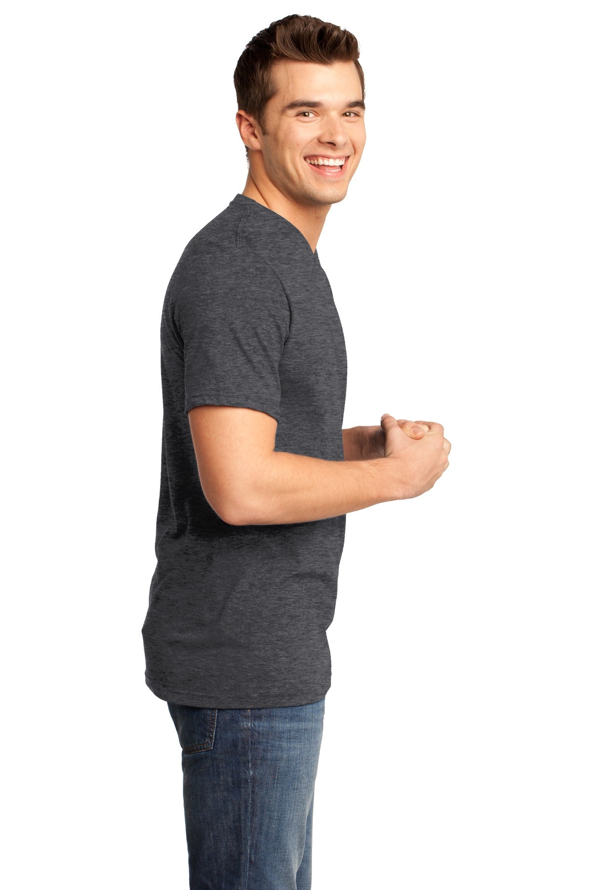 Hthrd Charcoal District Very Important Tee V-Neck. DT6500