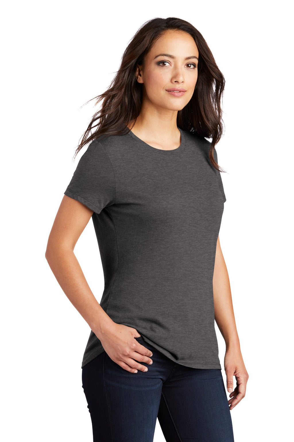 Hthrd Charcoal District Women's Perfect Tri Tee. DM130L