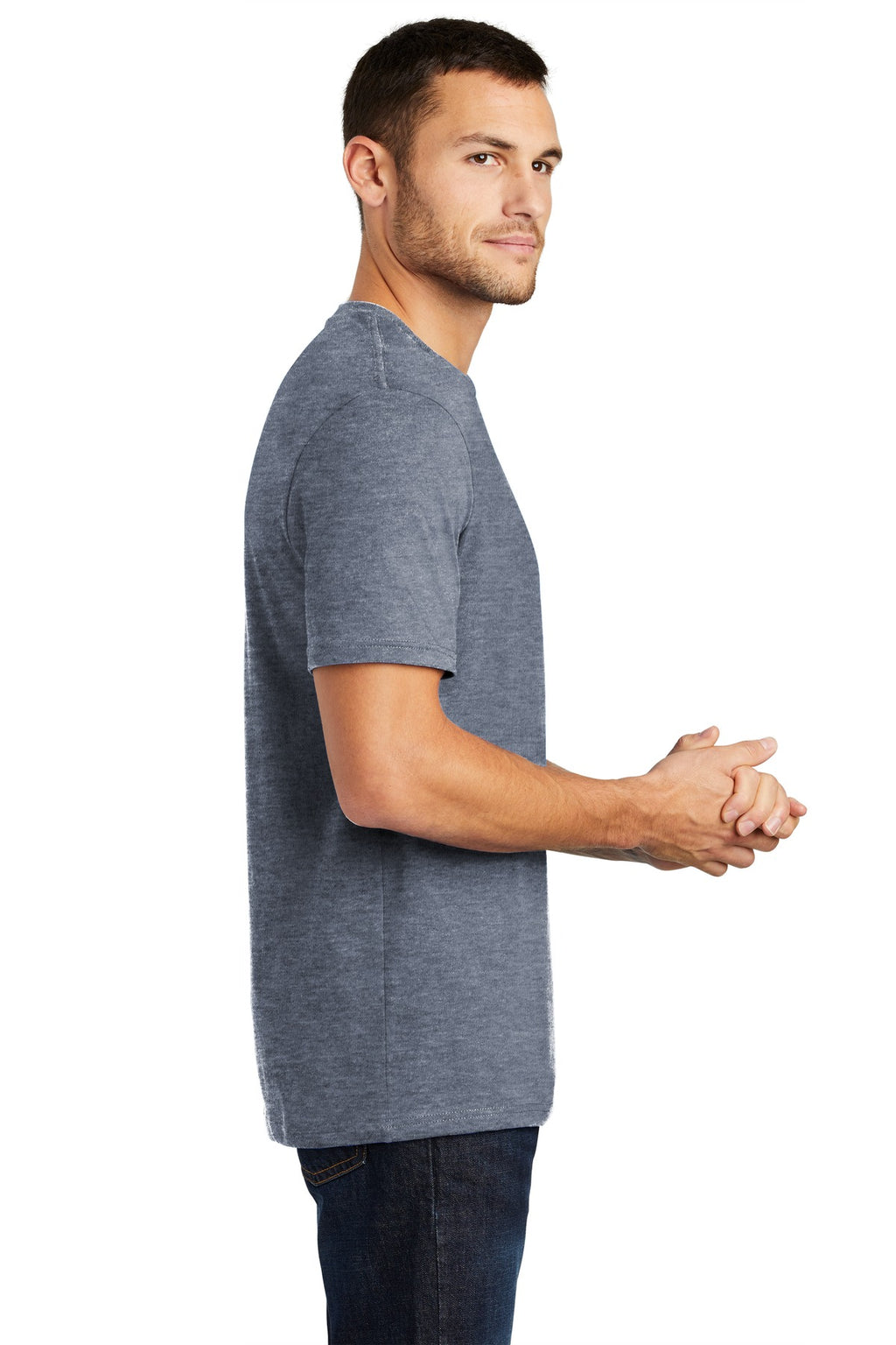 Hthrd Navy District Perfect Weight Tee. DT104