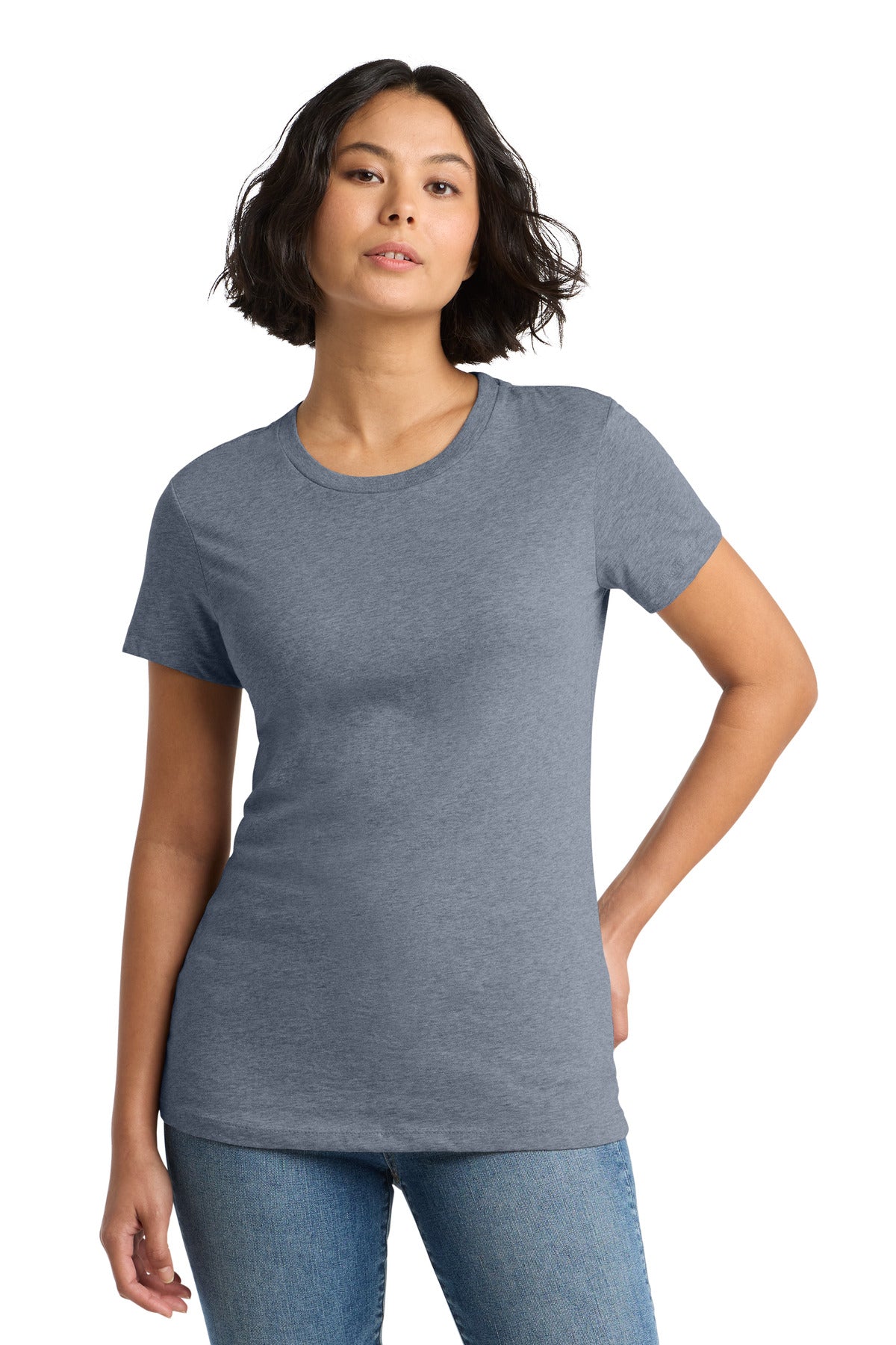 Hthrd Navy District Women's Perfect Weight Tee. DM104L