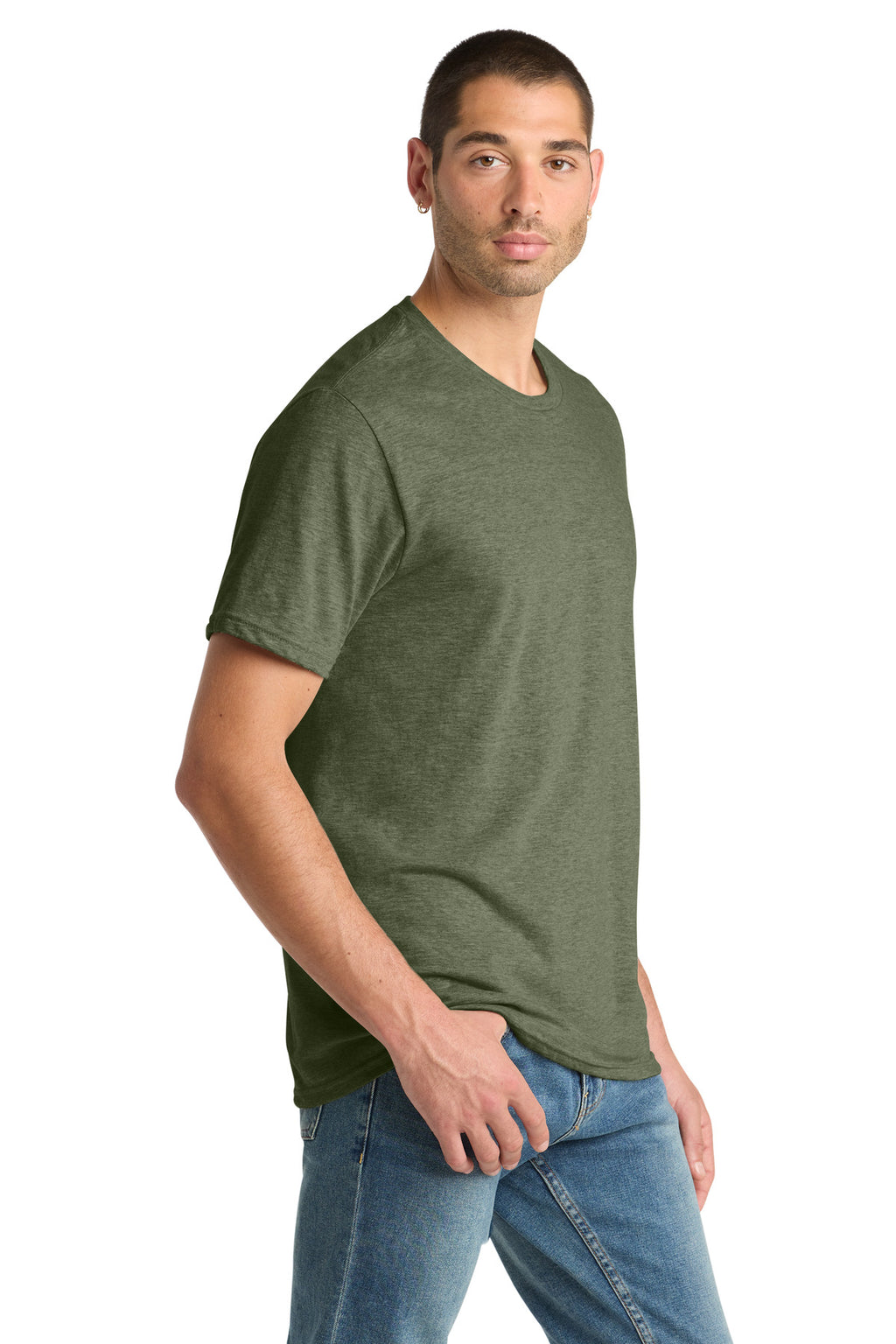 Hthrd Olive District Perfect Blend CVC Tee. DM108