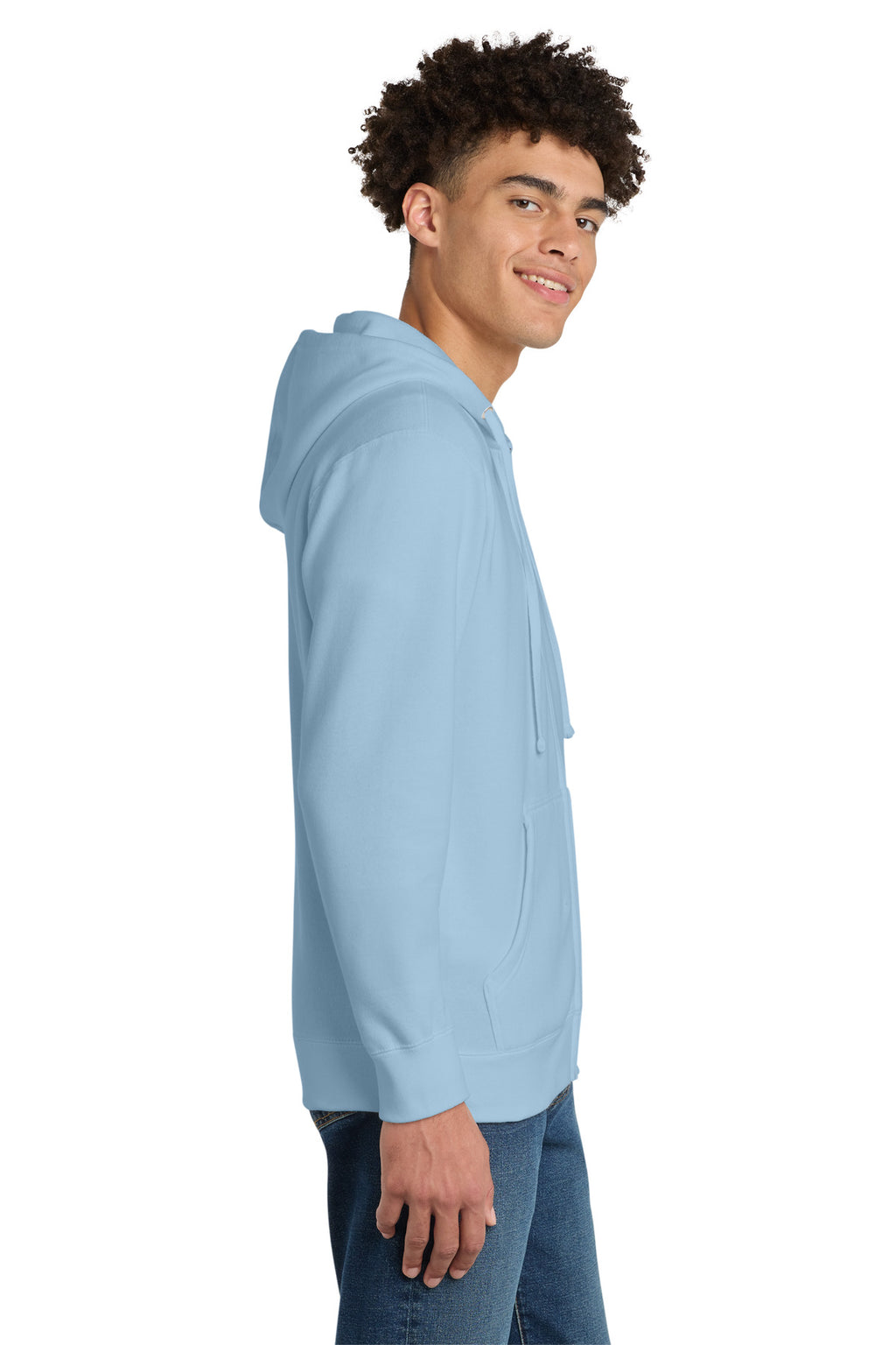 Ice Blue District V.I.T. Fleece Full-Zip Hoodie DT6102
