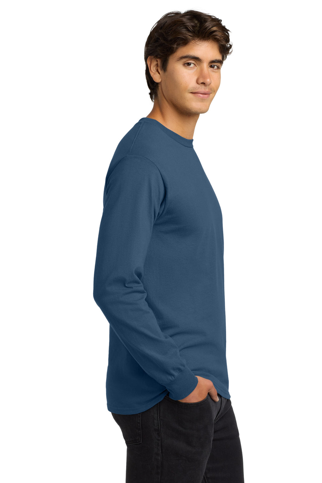Indigo Blue Gildan - Ultra Cotton 100% US Cotton Long Sleeve T-Shirt. G2400