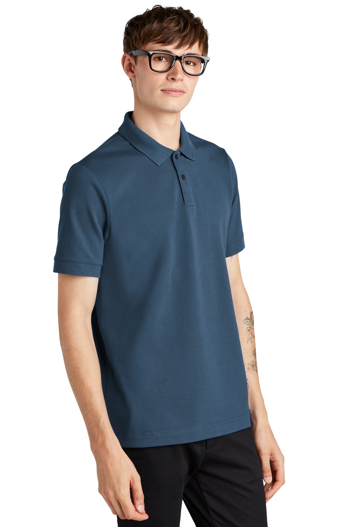 InsBlue Mercer+Mettle Stretch Heavyweight Pique Polo MM1000