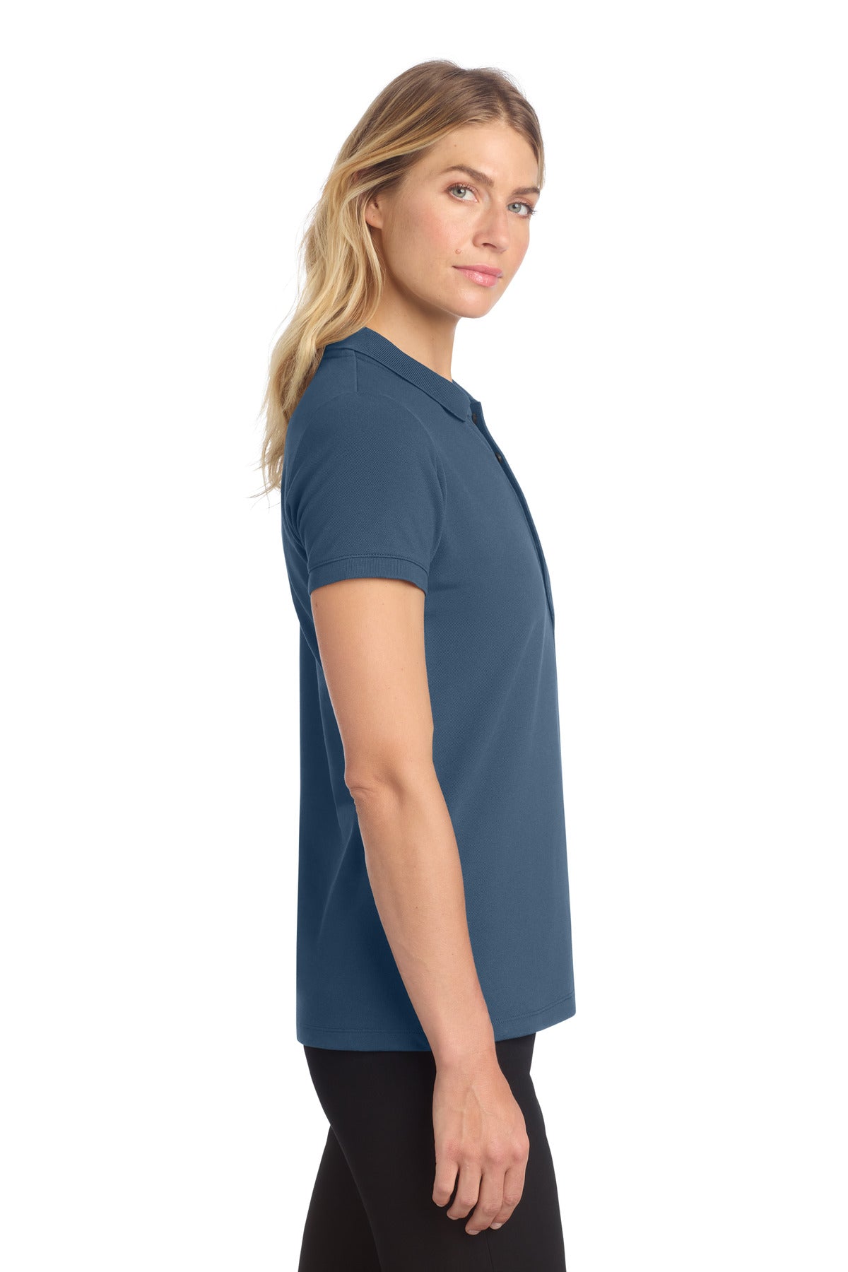 InsBlue Mercer+Mettle Women's Stretch Heavyweight Pique Polo MM1001