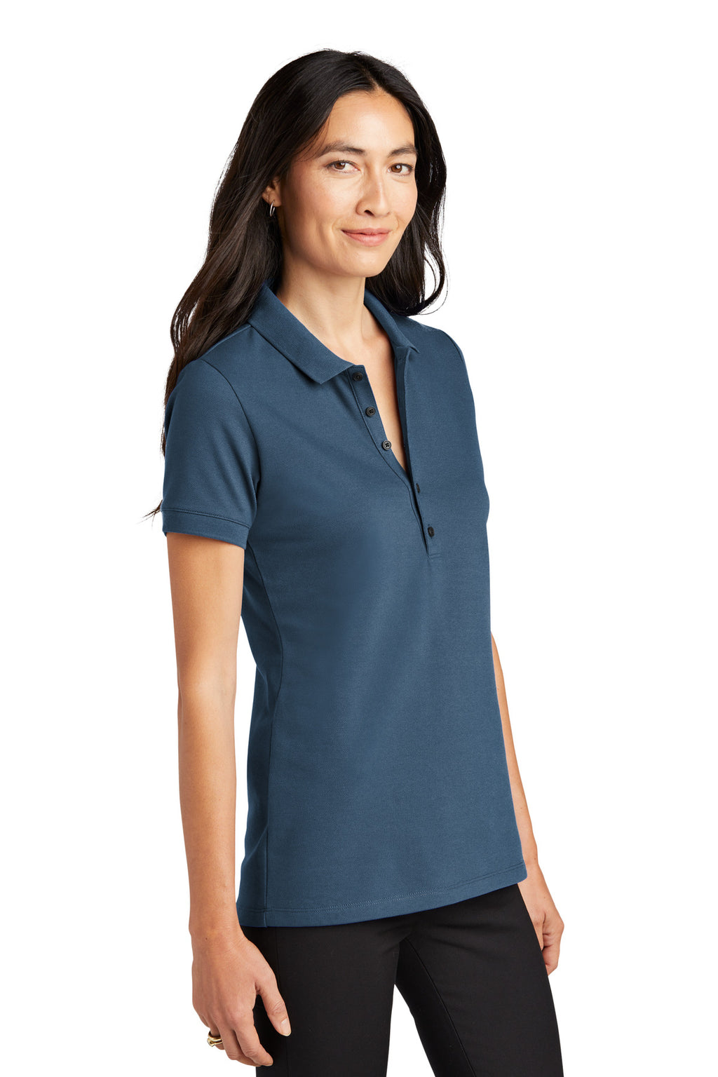 InsBlue Mercer+Mettle Women's Stretch Heavyweight Pique Polo MM1001