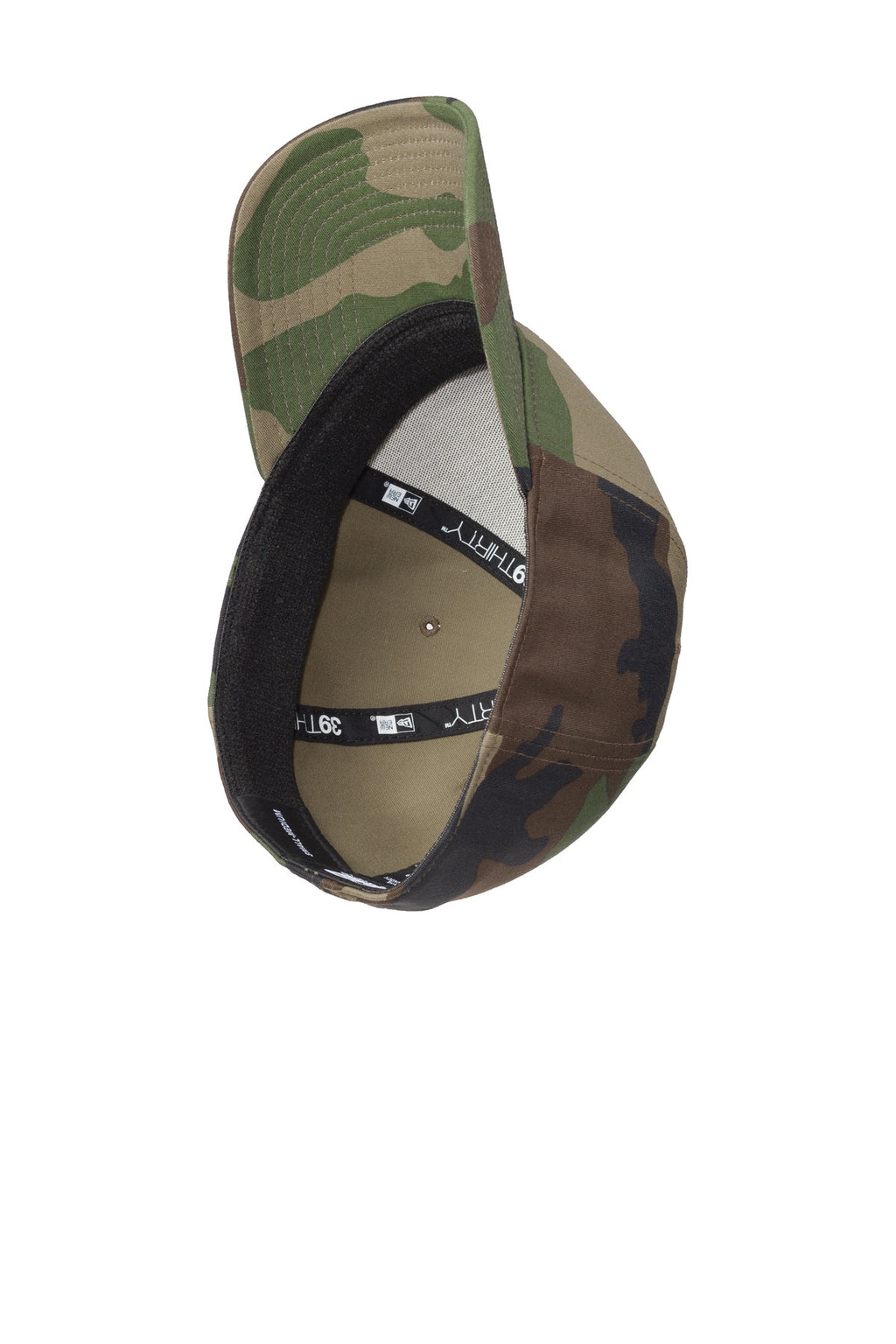 Inside View of Camo New Era - Structured Stretch Cotton Cap. NE1000