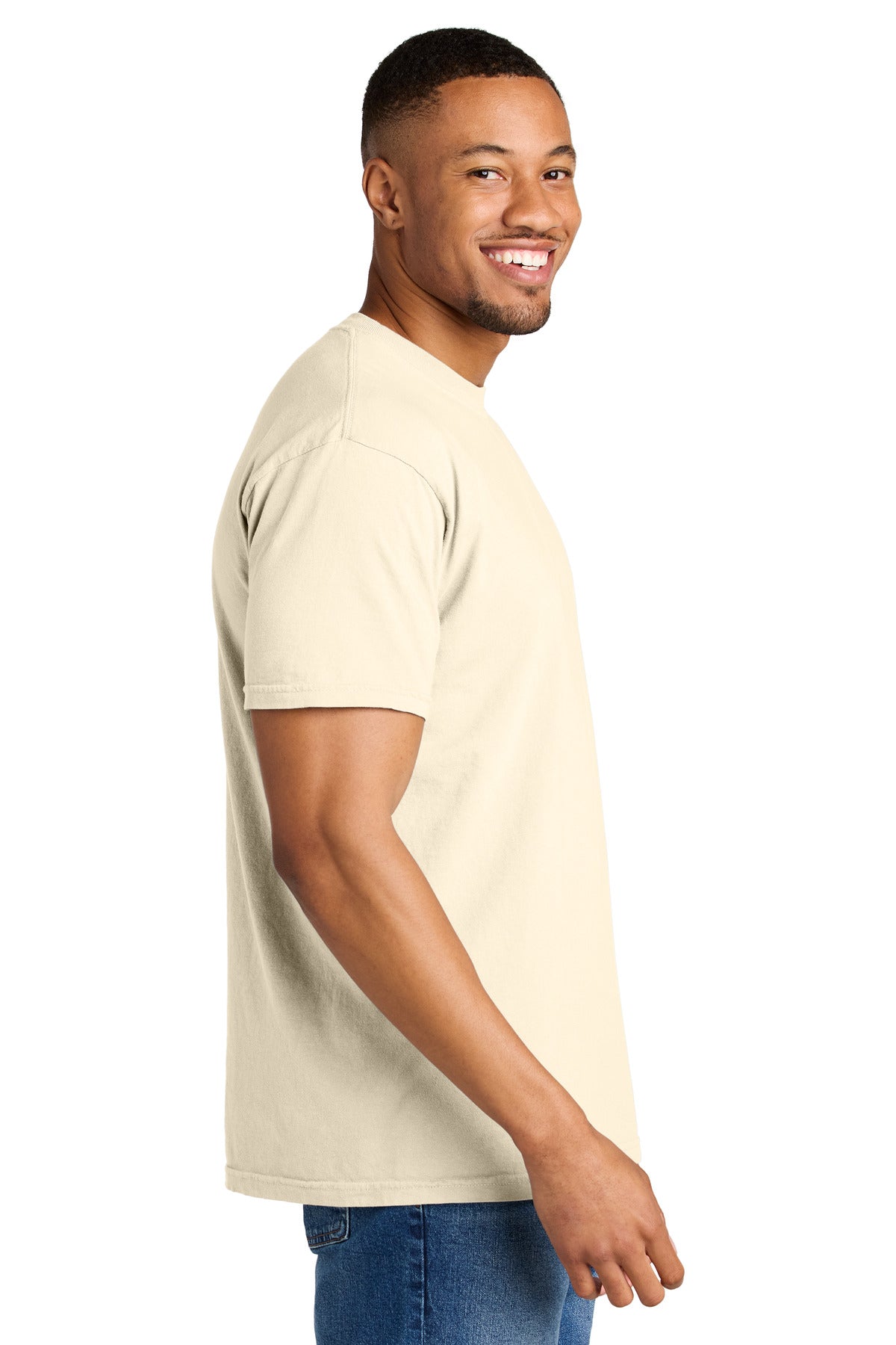 Ivory COMFORT COLORS Heavyweight Ring Spun Tee. 1717