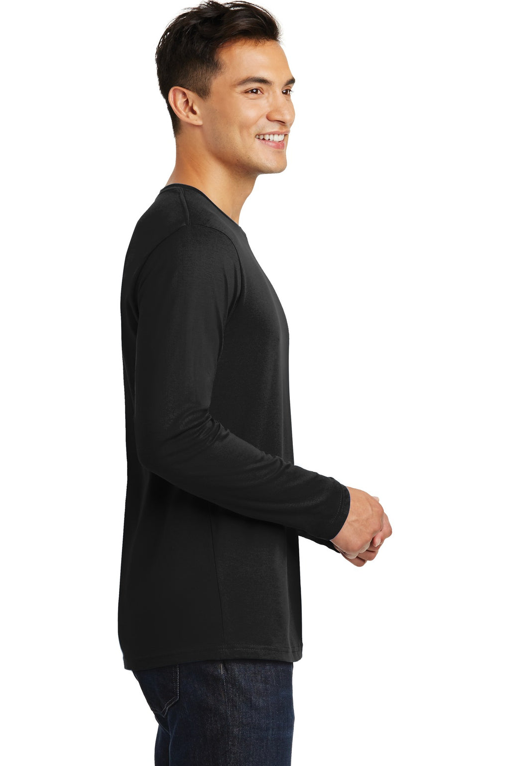Jet Black District Perfect Weight Long Sleeve Tee. DT105