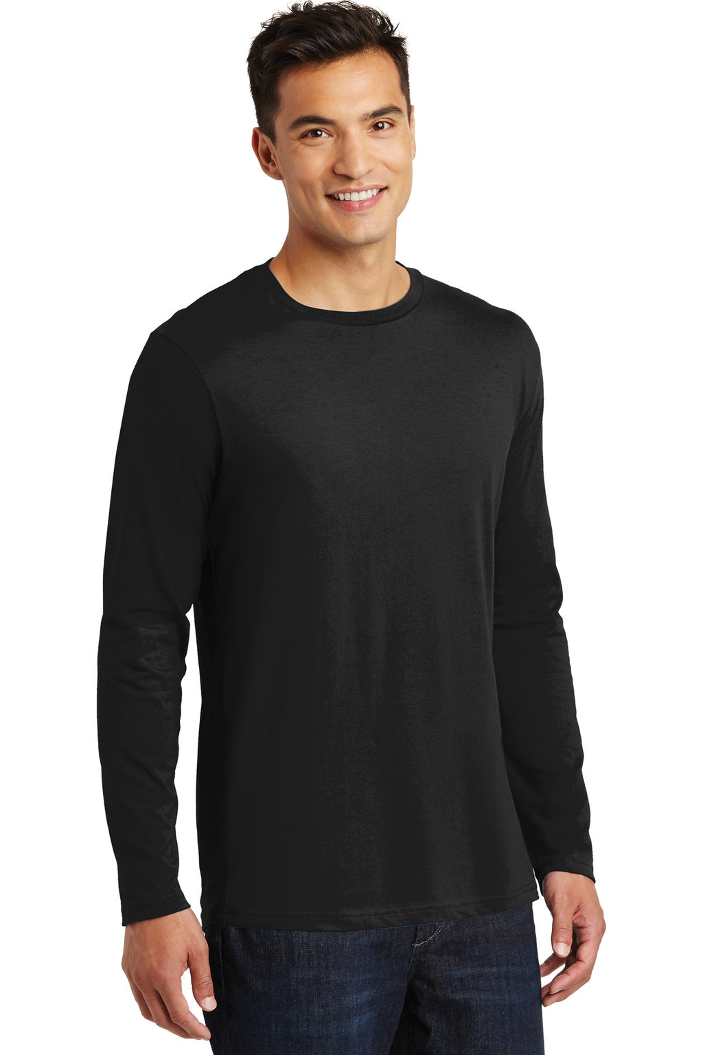 Jet Black District Perfect Weight Long Sleeve Tee. DT105