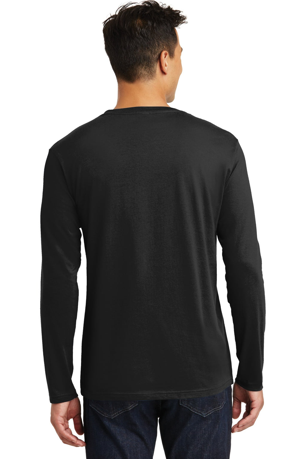 Jet Black District Perfect Weight Long Sleeve Tee. DT105