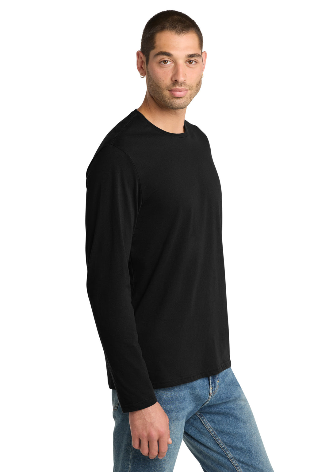 Jet Black District Perfect Weight Long Sleeve Tee. DT105