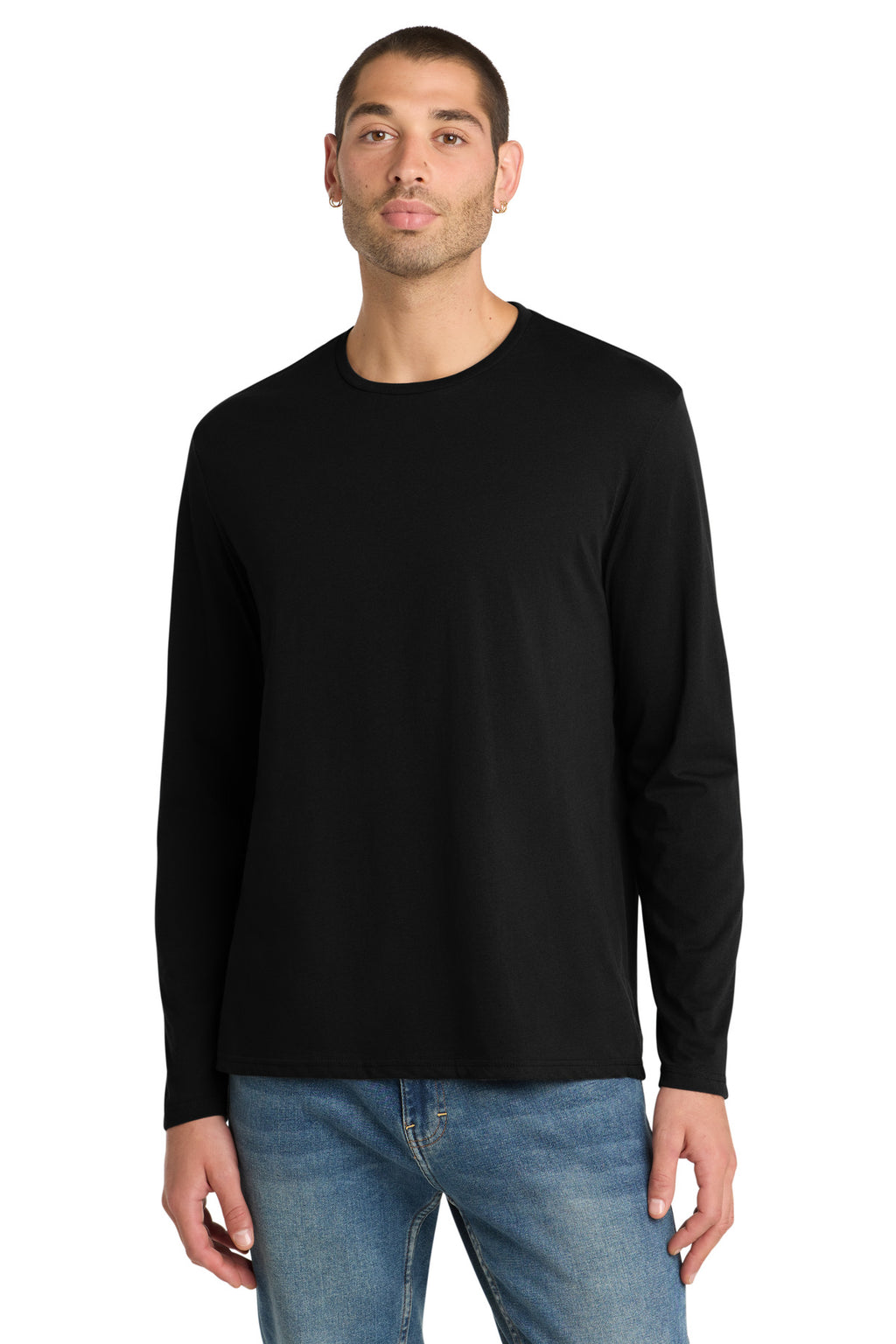 Jet Black District Perfect Weight Long Sleeve Tee. DT105