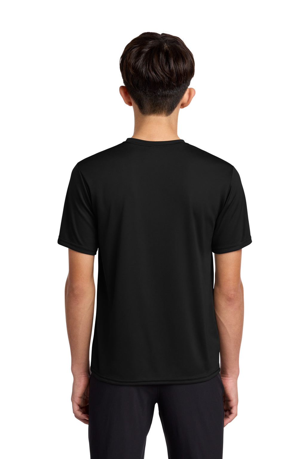 Jet Black Port & Co Youth Performance Tee. PC380Y