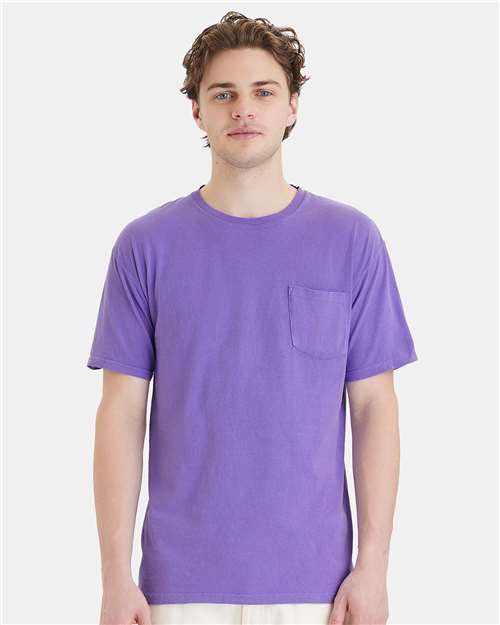 Lavender Garment-Dyed Pocket T-Shirt - GDH150