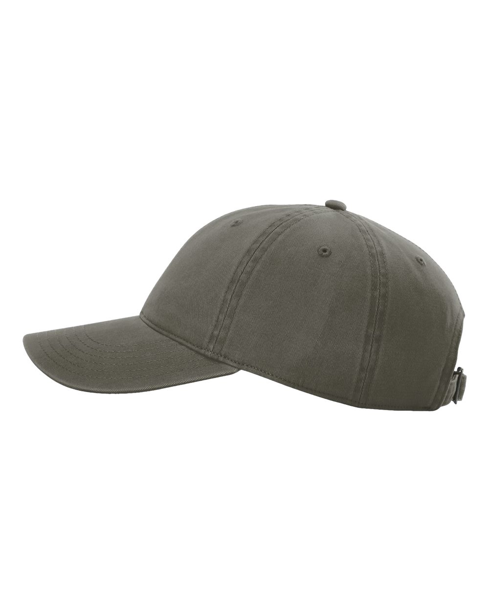 Left View of Army Green Peach Twill Dad Hat - 326