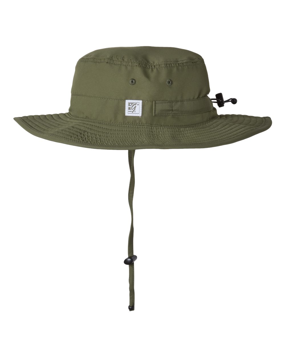 Left View of Army Green Ultralight Booney - GB400