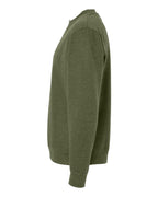 Left View of Army Heather Midweight Crewneck Sweatshirt - SS3000