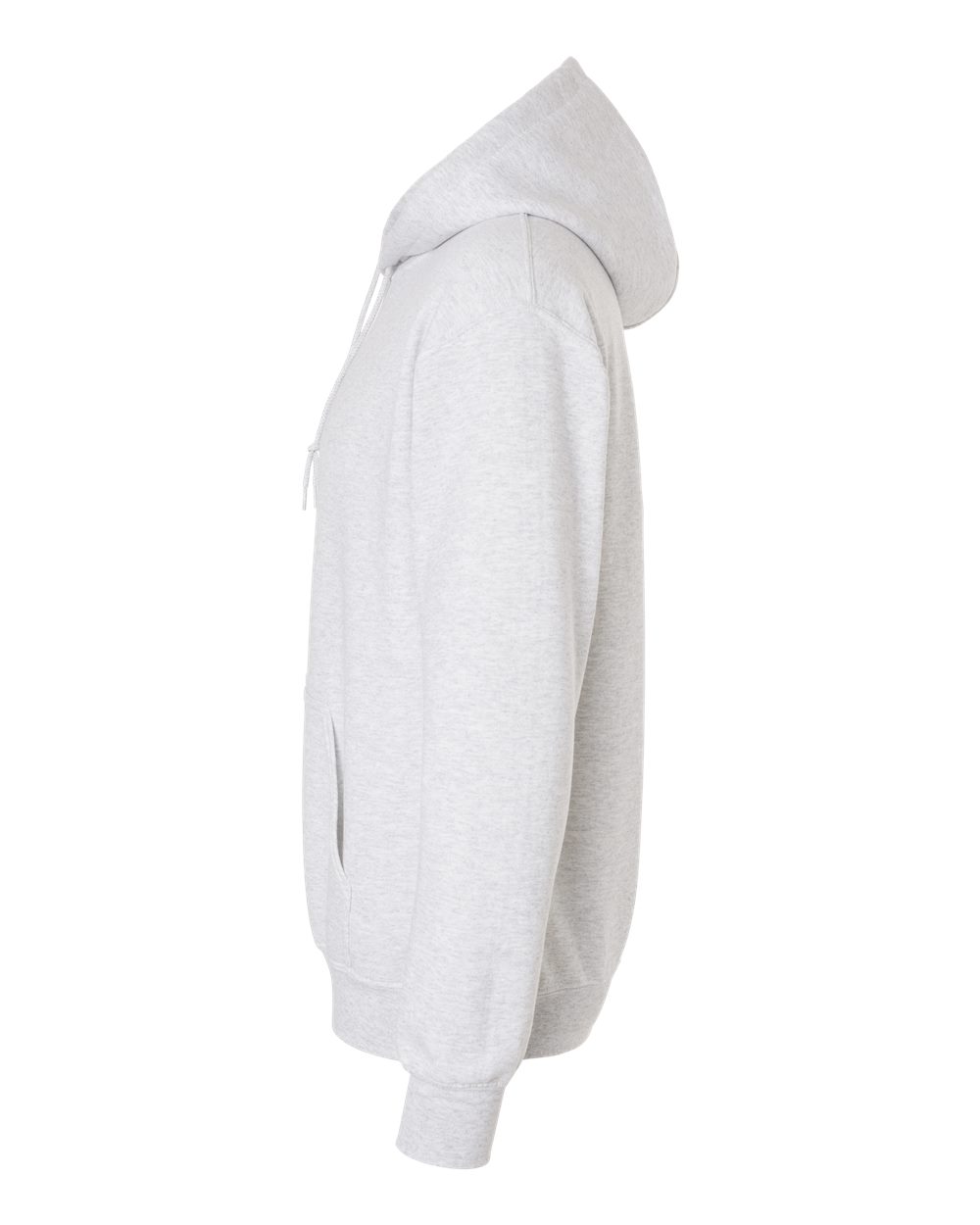 Left View of Ash DryBlend® Hooded Sweatshirt - 12500