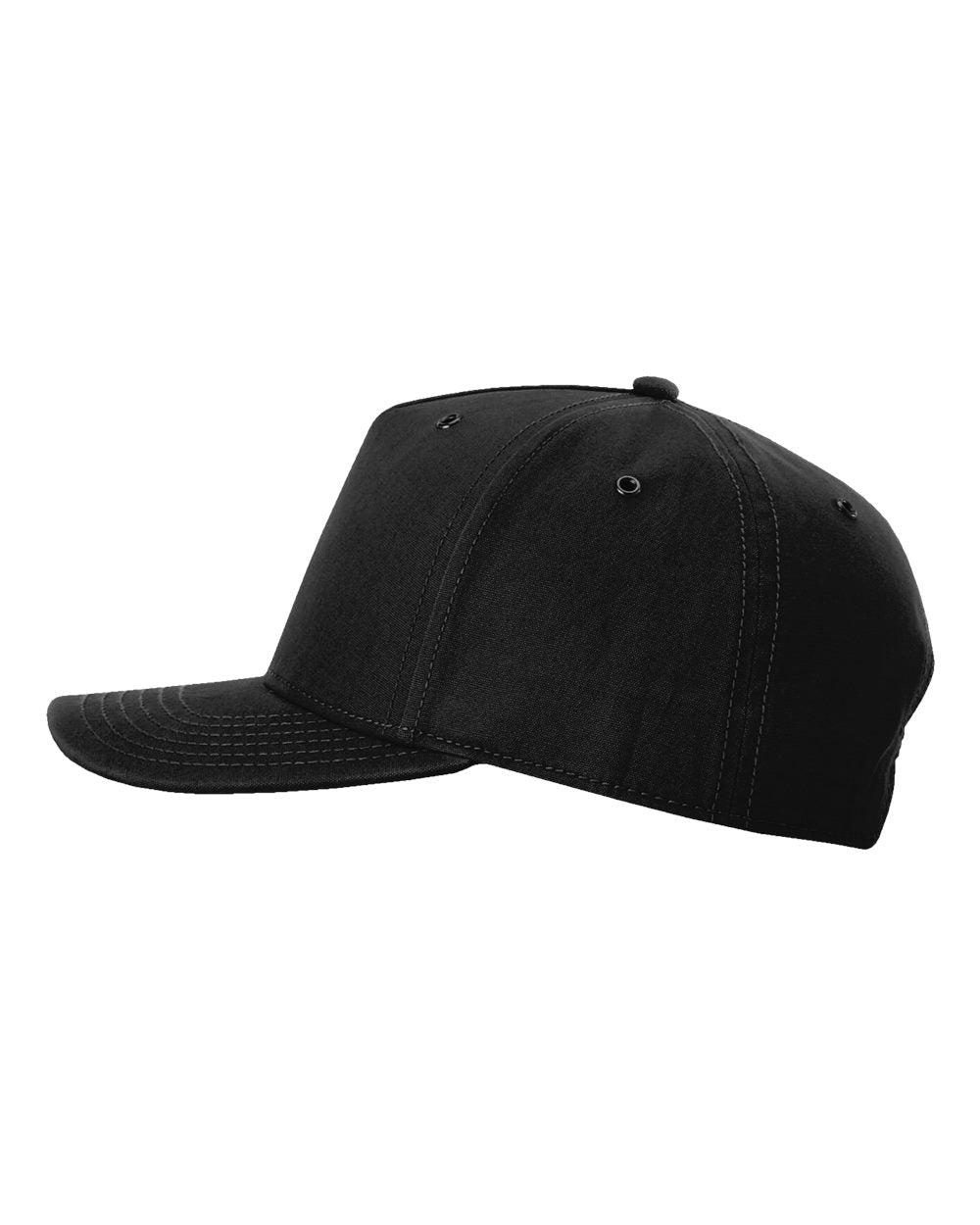 Left View of Black Burnside Cap - 336