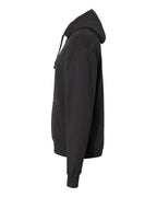 Left View of Black Garment-Dyed Hooded Sweatshirt - GDH450