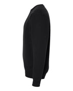 Left View of Black Heavyweight Crewneck Sweatshirt - IND3000