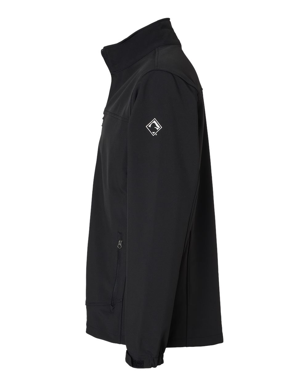 Left View of Black Motion Soft Shell Jacket - 5350