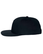 Left View of Black Pinch Front Structured Snapback Trucker Cap - 255