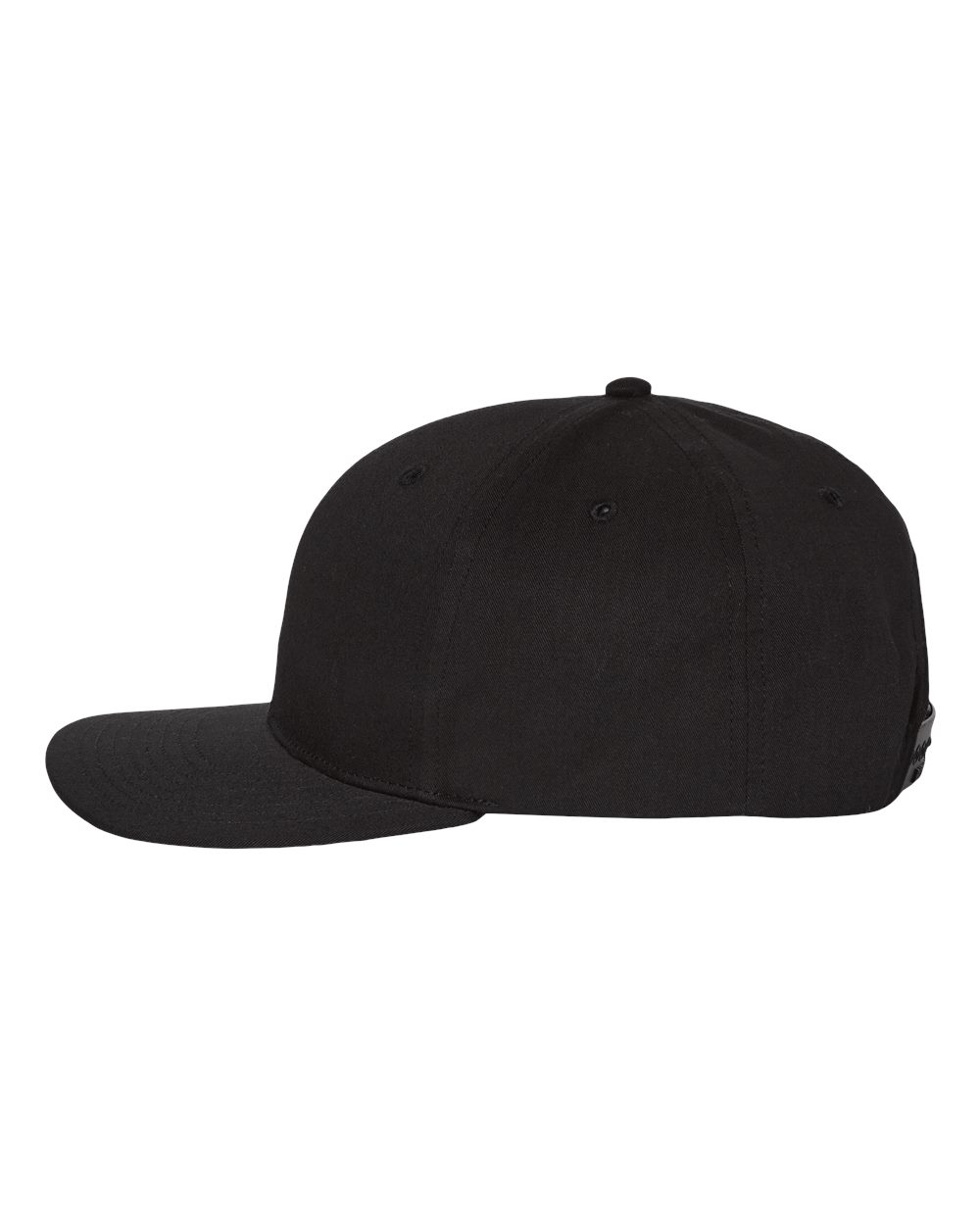 Left View of Black Pro Twill Snapback Cap - 212