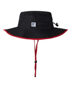 Left View of Black/ Red Ultralight Booney - GB400