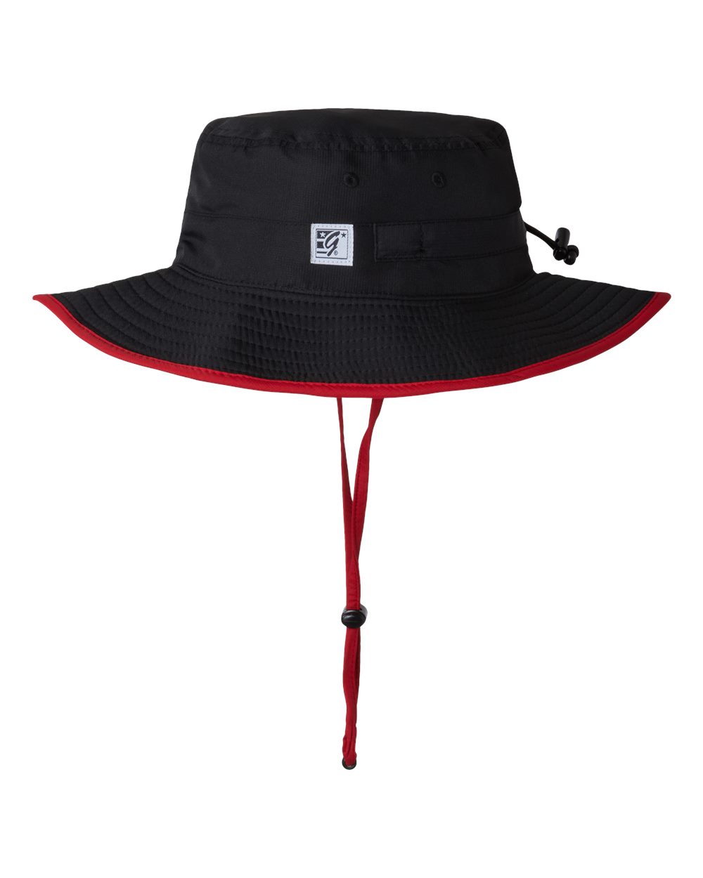 Left View of Black/ Red Ultralight Booney - GB400