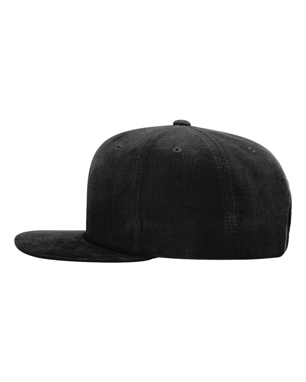 Left View of Black Timberline Corduroy Cap - 253
