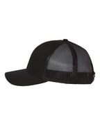 Left View of Black Youth Trucker Snapback Cap - 112Y